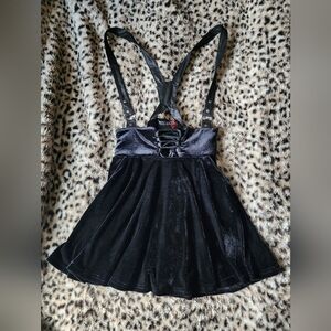 Killstar Black Mini Suspender Skirt Punk Skater Goth
